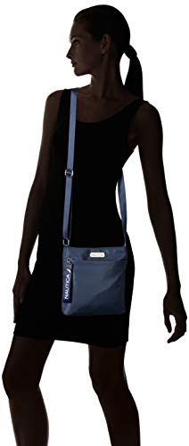 Nautica Diver Nylon Small Women's Crossbody Bag Purse with Adjustable Shoulder Strap - color: Indigo