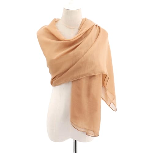 vimate Lightweight Scarf for Women Fashion Head Cover Hijab Cotton Voile Scarf Shawl Wrap for Spring Fall Winter Season - color: G2#.style 60-khika