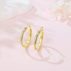 14K Gold Texture Earrings, 37/42mm Gold Hoop Earrings Classic Round Hoop Earring for Women Gold Jewelry Gift for Women - style: Texture Earrings-39mm
