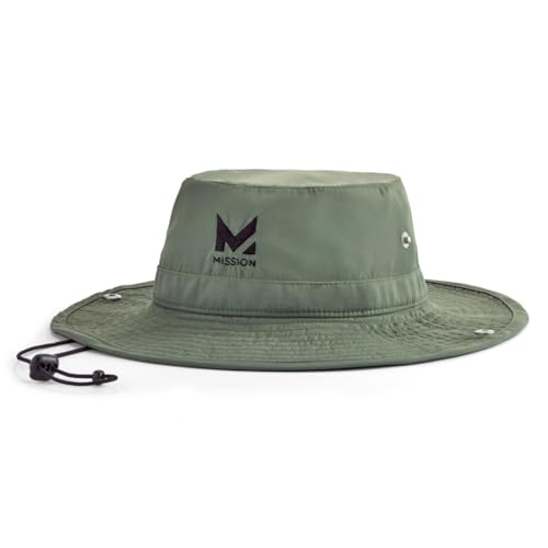 MISSION Cooling Bucket Hat - Unisex Wide-Brim Hat for Men & Women - Lightweight, Foldable & Durable - Cools Up to 2 Hours - color: Bronze Green