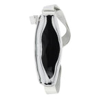 Nautica Diver Nylon Small Women's Crossbody Bag Purse with Adjustable Shoulder Strap - color: Ice Grey