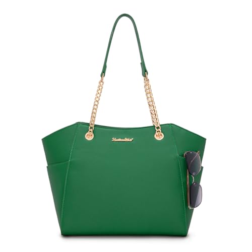 Montana West Tote Bag for Women Chain Top-handle Handbags - color: M Green