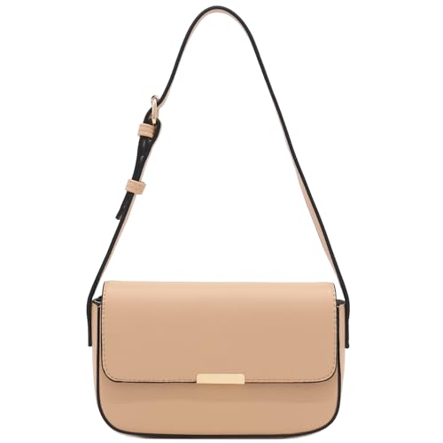 Mini Classic Rectangular Flap Purse Underarm Shoulder Bag - color: Apricot