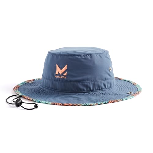 MISSION Cooling Bucket Hat - Unisex Wide-Brim Hat for Men & Women - Lightweight, Foldable & Durable - Cools Up to 2 Hours - color: Sea Palm