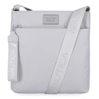 Nautica Diver Nylon Small Women's Crossbody Bag Purse with Adjustable Shoulder Strap - color: Ice Grey
