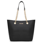 Montana West Tote Bag for Women Chain Top-handle Handbags - color: Black