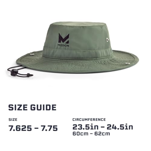 MISSION Cooling Bucket Hat - Unisex Wide-Brim Hat for Men & Women - Lightweight, Foldable & Durable - Cools Up to 2 Hours - color: Bronze Green