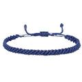 1/2Pcs Set Tibetan Rope Braided Rope String Adjustable Bracelet for Women Men Jewelry Handmade Bohemian Lucky Protection Bracelet Colorful - color: Blue