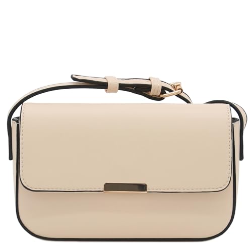 Mini Classic Rectangular Flap Purse Underarm Shoulder Bag - color: Nude