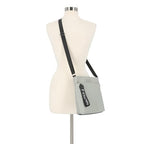 Nautica Diver Nylon Small Women's Crossbody Bag Purse with Adjustable Shoulder Strap - color: Dove/Grey