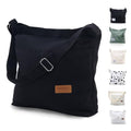 COOLOME Canvas Tote Bag for Women - Crossbody, Shoulder, Travel & Beach Bag - color: Blackp