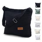 COOLOME Canvas Tote Bag for Women - Crossbody, Shoulder, Travel & Beach Bag - color: Blackp