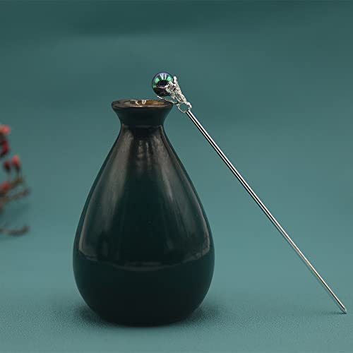 1 Pack Chinese Hair Stick for Long hair Metal Hair Pins 6" for Buns Vintage Hair Sticks for Women Daily Party - color: F