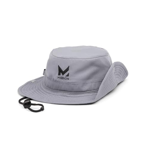 MISSION Cooling Bucket Hat - Unisex Wide-Brim Hat for Men & Women - Lightweight, Foldable & Durable - Cools Up to 2 Hours - color: Charcoal
