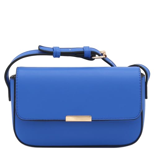 Mini Classic Rectangular Flap Purse Underarm Shoulder Bag - color: Royal Blue