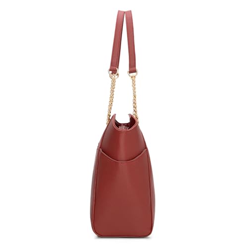 Montana West Tote Bag for Women Chain Top-handle Handbags - color: M Fiery Red