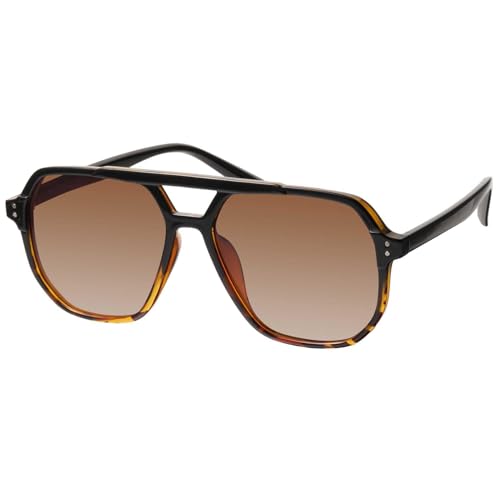 mosanana Oversized Aviator Sunglasses for Women and Men with Polarized Lens MS52243 - color: C2-black/Tortoise