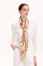 100% Pure Mulberry Silk Scarf 43”*43” Large Square Lightweight Headscarf Women’s Hair Wraps Shawls with Gift Packed - color: Classic Pink Gem