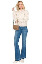 Mini Classic Rectangular Flap Purse Underarm Shoulder Bag - color: Stone