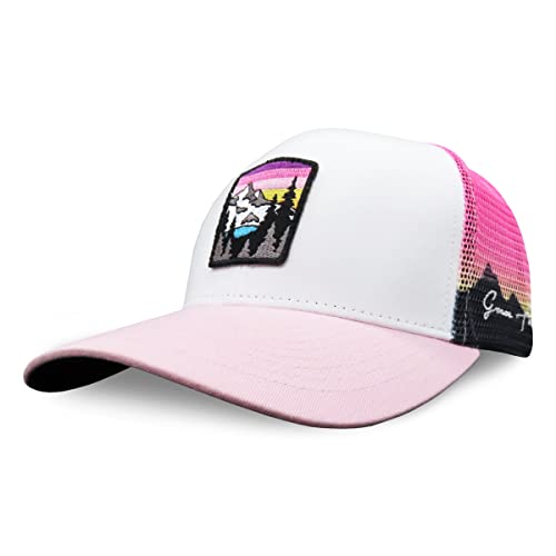 Grace Folly Beach Trucker Hats for Women- Snapback Baseball Cap for Summer - color: Pink Alpine
