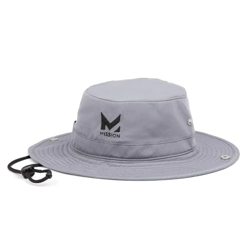 MISSION Cooling Bucket Hat - Unisex Wide-Brim Hat for Men & Women - Lightweight, Foldable & Durable - Cools Up to 2 Hours - color: Charcoal