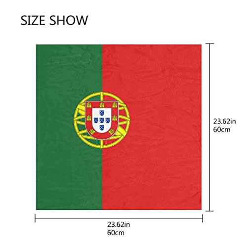 Women's Fashion Silk Scarf Square Satin Headscarf Neck Scarf Head Hair Wraps - color: Portuguese Flag