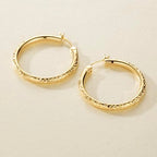 Verniflloga14K Gold Hoop Earrings Gold Earrings Women’s Hoop Earrings Jewelry Timeless Elegance 25 mm/ 30 mm - size: 25MM