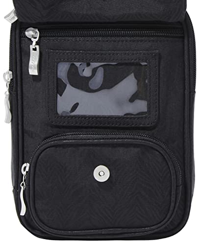 Baggallini Journey Crossbody Bags for Women 9x6 Small Lightweight Travel Handbag W/RFID - color: Black Zebra
