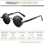 Joopin Retro Small Round Sunglasses Hippie Circle Sun Glasses Polarized UV400 Protection Metal Shades for Men Women - color: A20-polarized Hippie Black