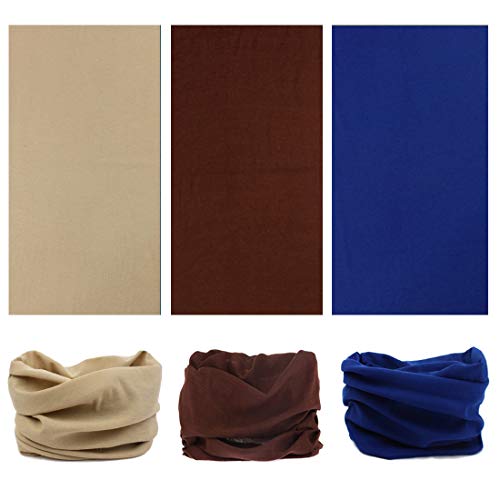Toes Home 6PCS Outdoor Headband Elastic Seamless Bandana Neck Gaiter Scarf Sport Headwear Boho Series for Yoga Hiking - color: Solid Color Series