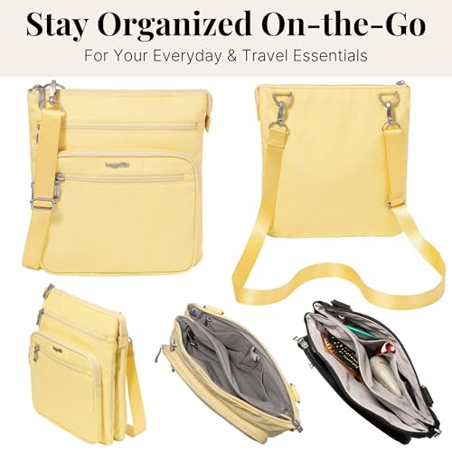 Baggallini womens Out and About Crossbody - color: Butter Yellow