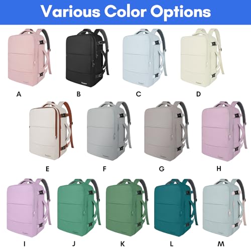 Taygeer Travel Laptop Backpack for Men Women, Airplane Approved Travel Backpack Suitcase with Water Bottle Pocket, Lightweight College 35l Luggage Bag 15.6inch Laptop Mochila Gifts for Business,Black - color: Black, size: Large