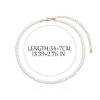 Boho Pearl Choker Necklace White Pearl Necklaces Prom Neck Chains for Women