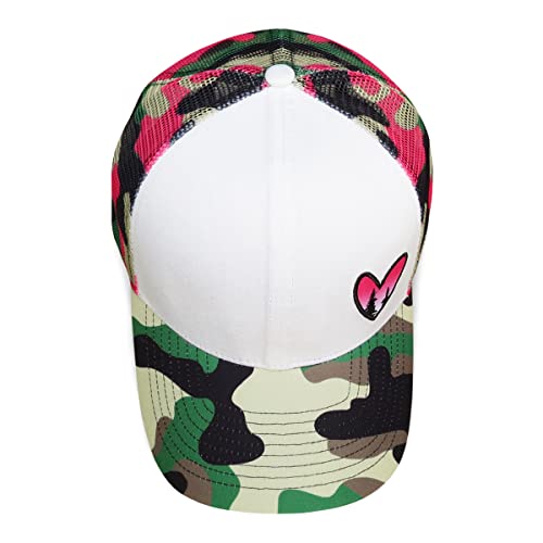 Grace Folly Beach Trucker Hats for Women- Snapback Baseball Cap for Summer - color: Pink Camo