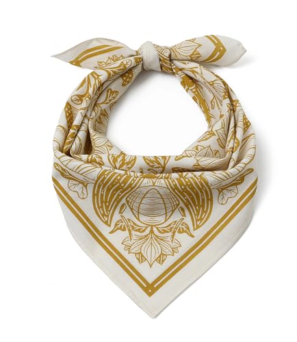 21"x21" Soft Cotton Bandana for Men and Women Unisex Head Wrap Scarf Headband Face Mask for Outdoor - color: Qm-beetles in Bloom