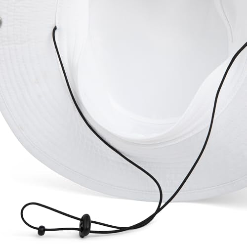 MISSION Cooling Bucket Hat - Unisex Wide-Brim Hat for Men & Women - Lightweight, Foldable & Durable - Cools Up to 2 Hours - color: White