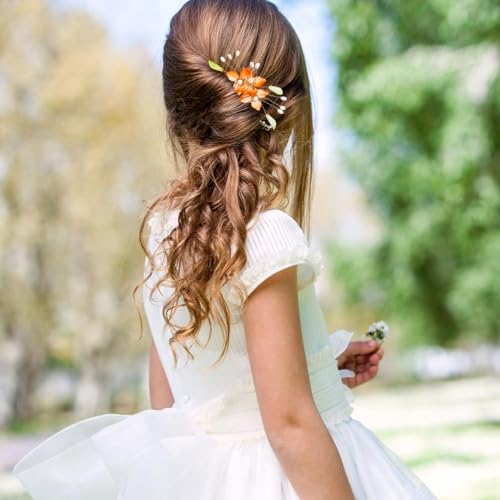 5PCS Flower Tassels Hairpin for Women, Chinese Tassel Hair Stick Peony Flower Crystal Pearl Hanfu Metal Hair Pins Sticks Chopsticks Bun Updo Holders Accessories for Women Girls (Style 4)