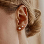 Hayopi Pearl Earrings for Women - Dainty Gold Dangle Drop Earrings, 14k Gold Plated Cute Bow Design, Hypoallergenic Pearl Studs, Wedding Jewelry Gifts - color: GOLD-stud earrings