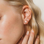 Hayopi Pearl Earrings for Women - Dainty Gold Dangle Drop Earrings, 14k Gold Plated Cute Bow Design, Hypoallergenic Pearl Studs, Wedding Jewelry Gifts - color: GOLD-stud earrings