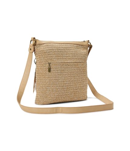 The Sak Lucia Crossbody Bag in Crochet, Convertible Purse with Adjustable Shoulder Strap - color: Bamboo Static