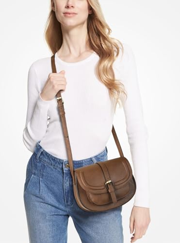 AFKOMST Crossbody Bags for Women,Small Saddle Purse and Boho Cross Body Handbags,Vegan Leather - color: Dark Brown