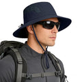 Sun Hat for Men Women UV Protection Wide Brim Fishing Hats Breathable UPF 50+ Boonie Bucket Hats Beach Safari Hiking Garden - color: 1 Pack Navy-1