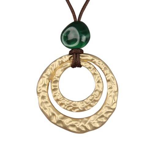 Boho Necklaces for Women Cord Necklace with Pendant Long Silver Necklace Vintage Sweater Necklace Hippie Jewelry for Women Girls Gifts - style: Boho Big Necklace