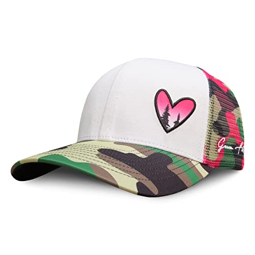Grace Folly Beach Trucker Hats for Women- Snapback Baseball Cap for Summer - color: Pink Camo