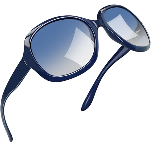 Joopin Oversized Sunglasses Womens Trendy Polarized Large Driving Sun Glasses Ladies UV Protective Big Sunnies Shades - color: B10-navy Blue/Blue Gradient
