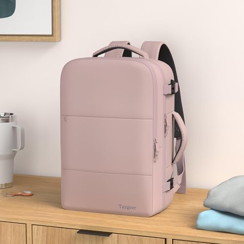 Taygeer Laptop Backpack for Women, Large Travel Backpack with 17.3 inch Laptop Compartment, TSA Friendly 40l Carry On Mochila, Daypack Business Computer Bag for Office Work Travel Essentials, Pink - color: Amourpink, size: X-Large