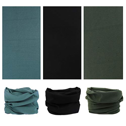 Toes Home 6PCS Outdoor Headband Elastic Seamless Bandana Neck Gaiter Scarf Sport Headwear Boho Series for Yoga Hiking - color: Solid Color Series