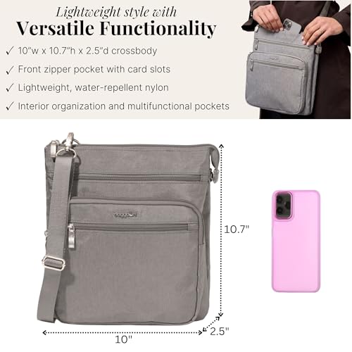 Baggallini womens Out and About Crossbody - color: Sterling Shimmer