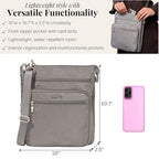 Baggallini womens Out and About Crossbody - color: Sterling Shimmer