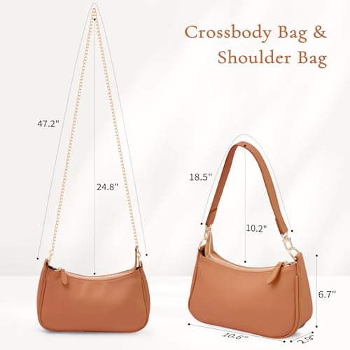 Uygafly Shoulder Bag for Women Cute Handbags Purses - color: Ab-brown